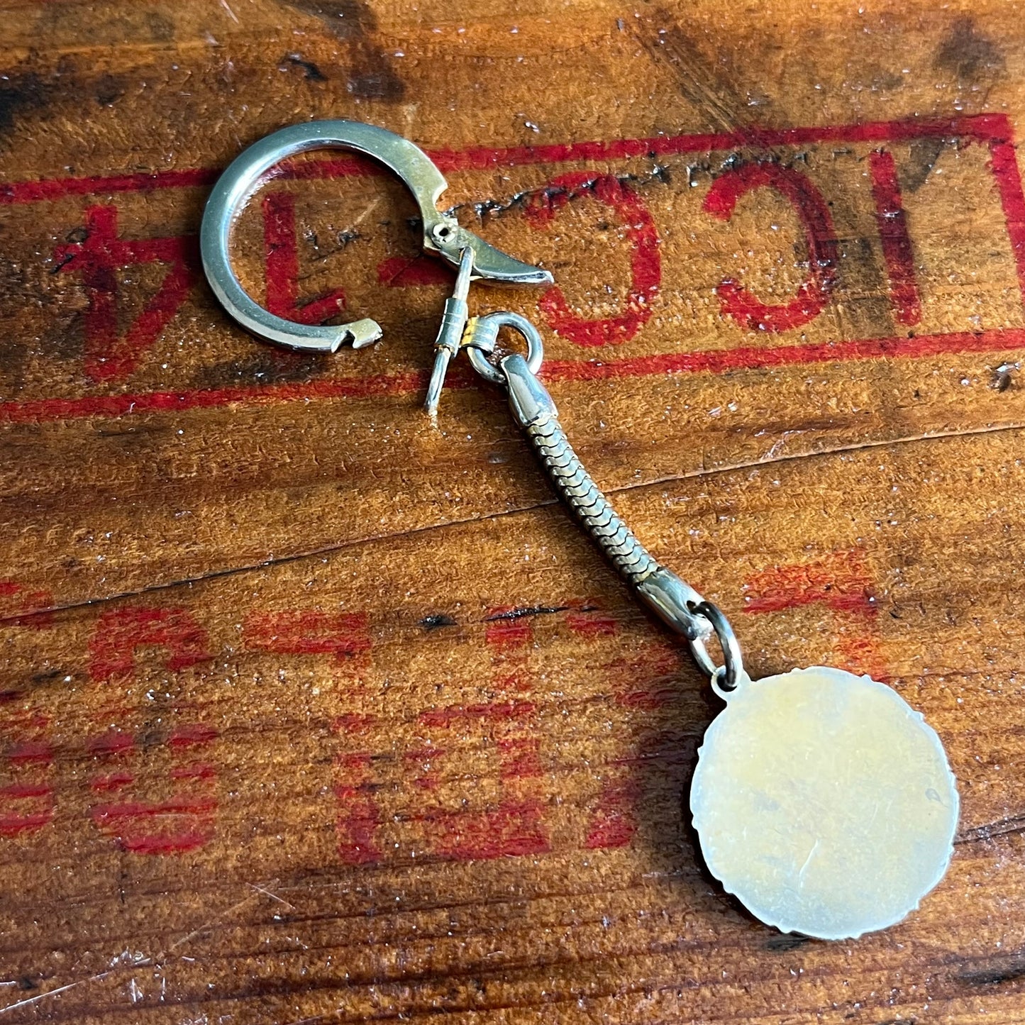 Vintage 70s Leo Astrology Keychain