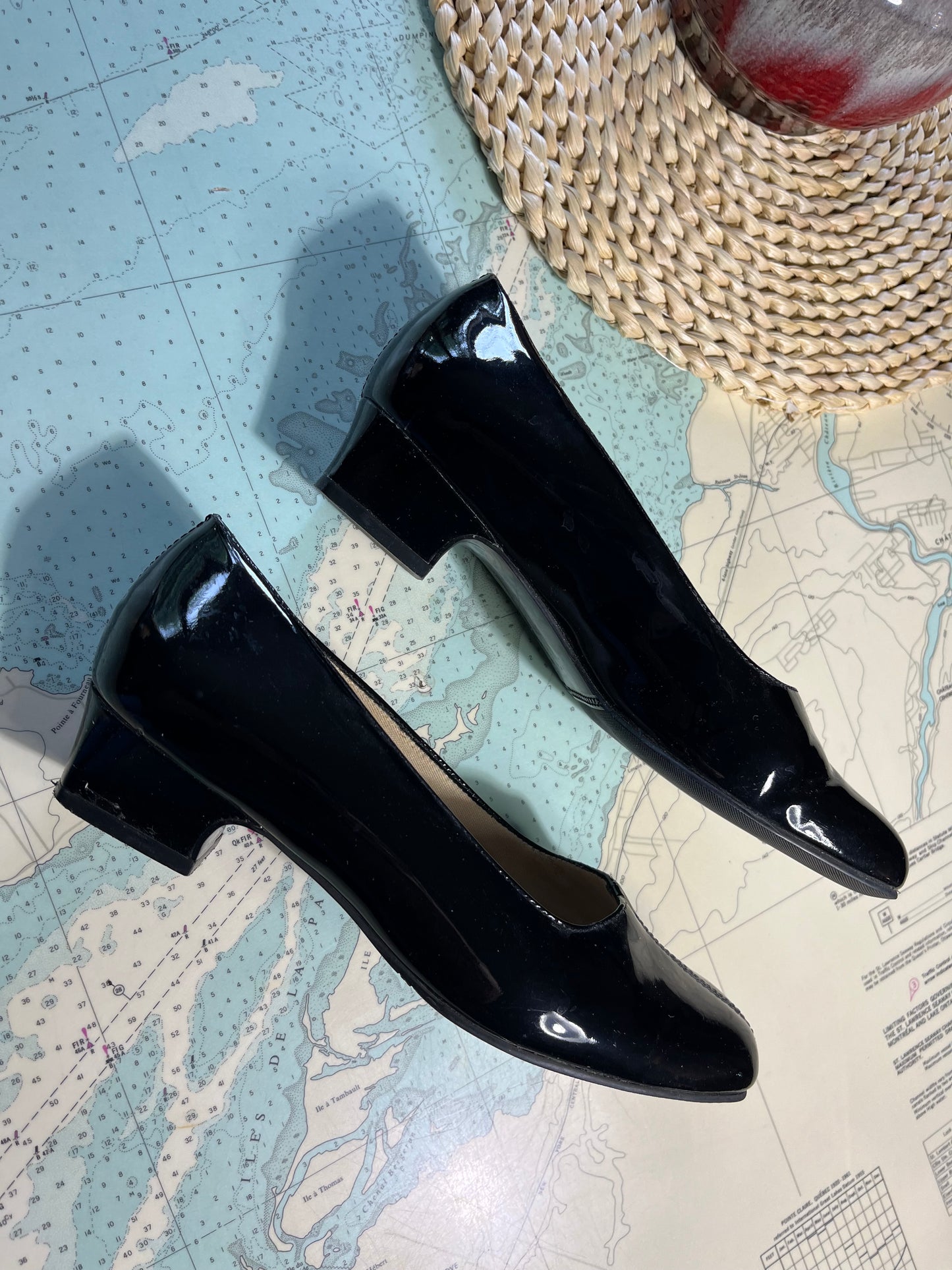 Vintage Black Patent Leather Mary Jane Shoe