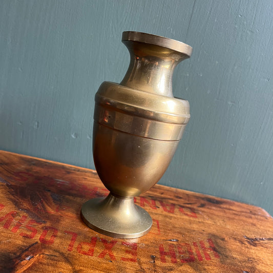 Vintage Medium Brass Urn / Vase