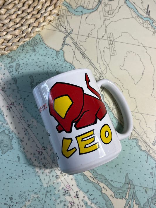Vintage 90s Leo Astrology Mug