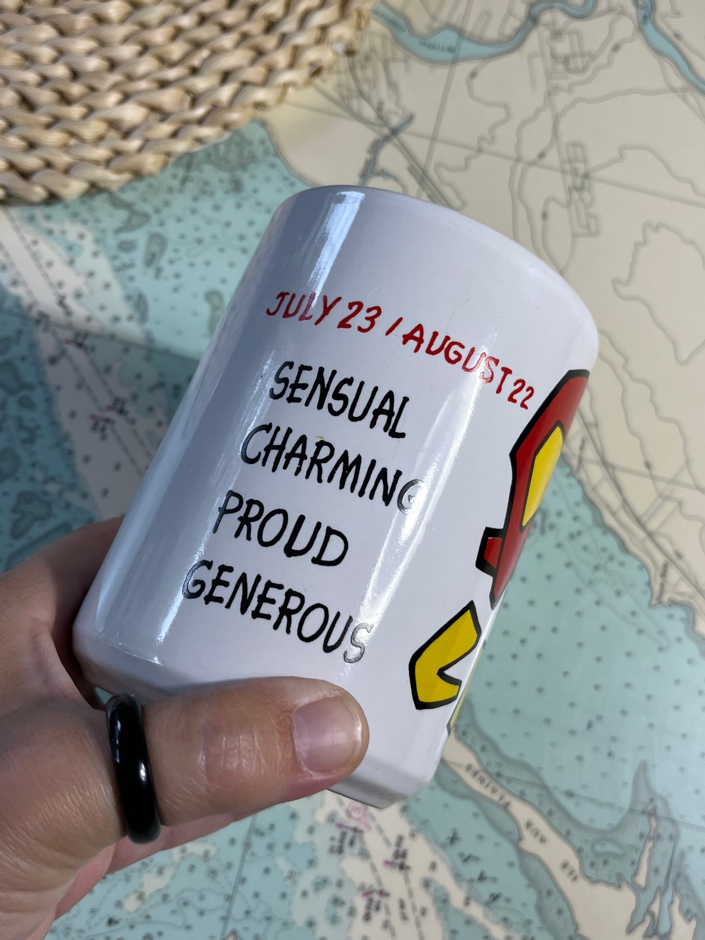 Vintage 90s Leo Astrology Mug