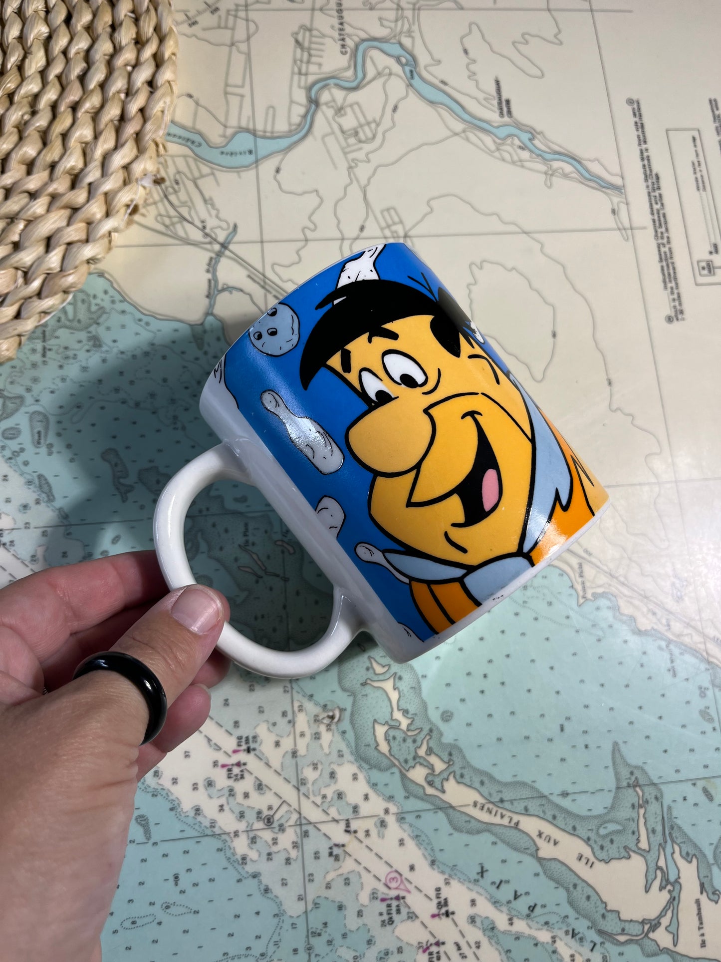 Vintage 1993 Fred Flintstone Hanna-Barbera Ceramic Mug