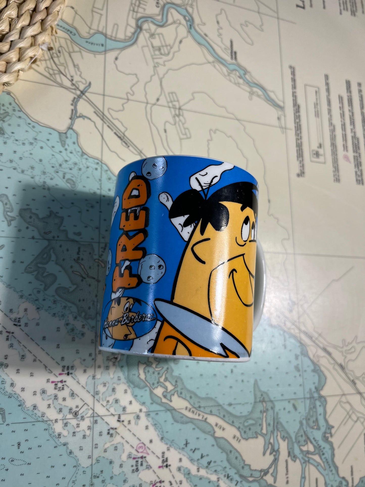 Vintage 1993 Fred Flintstone Hanna-Barbera Ceramic Mug