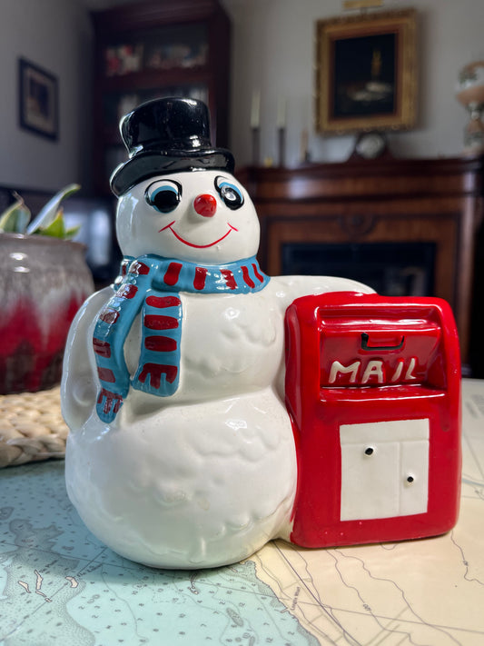 Vintage 1988 Snowman Planter by Holland Floral