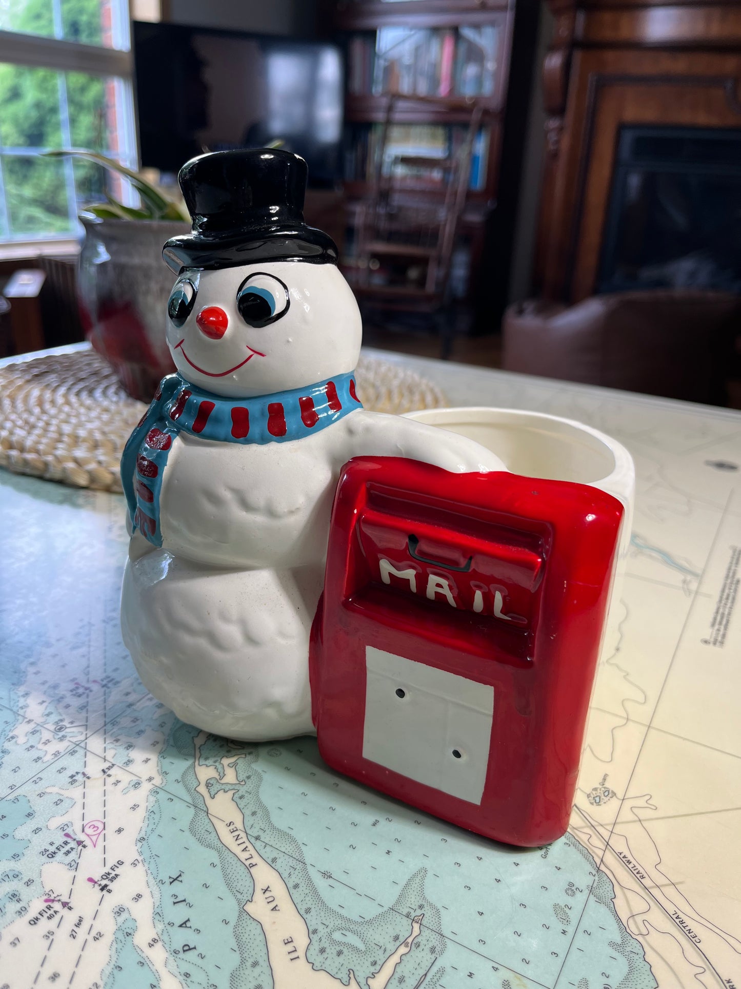 Vintage 1988 Snowman Planter by Holland Floral