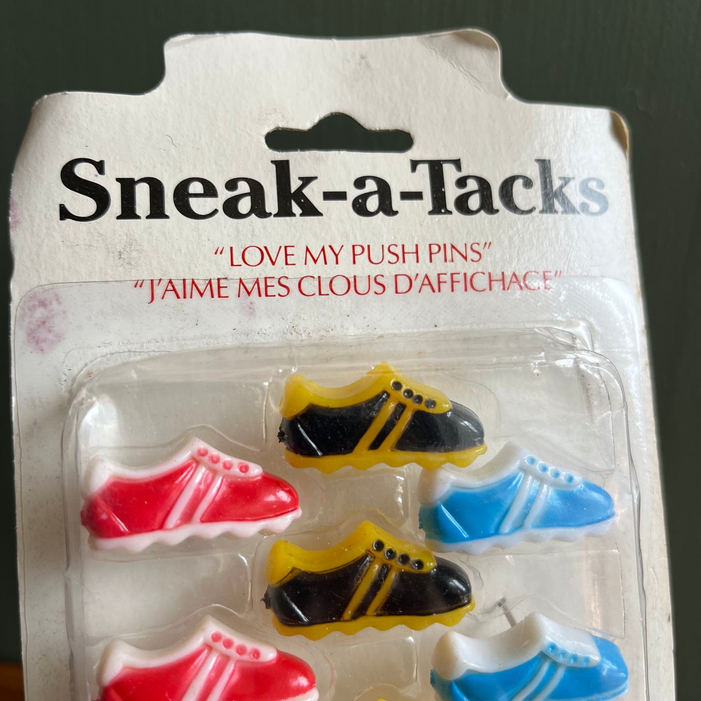 Vintage Sneak-a-Tacks Sneaker Shaped Pins / Pushpins / Thumbtacks