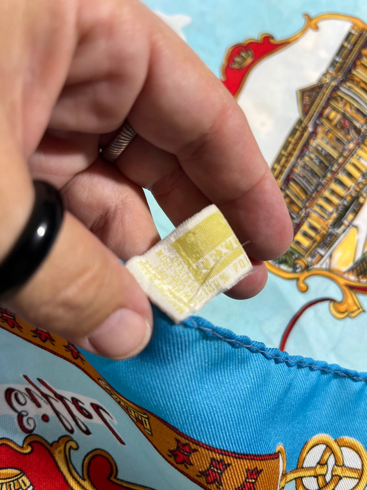 Vintage Souvenir de Paris Italian Scarf