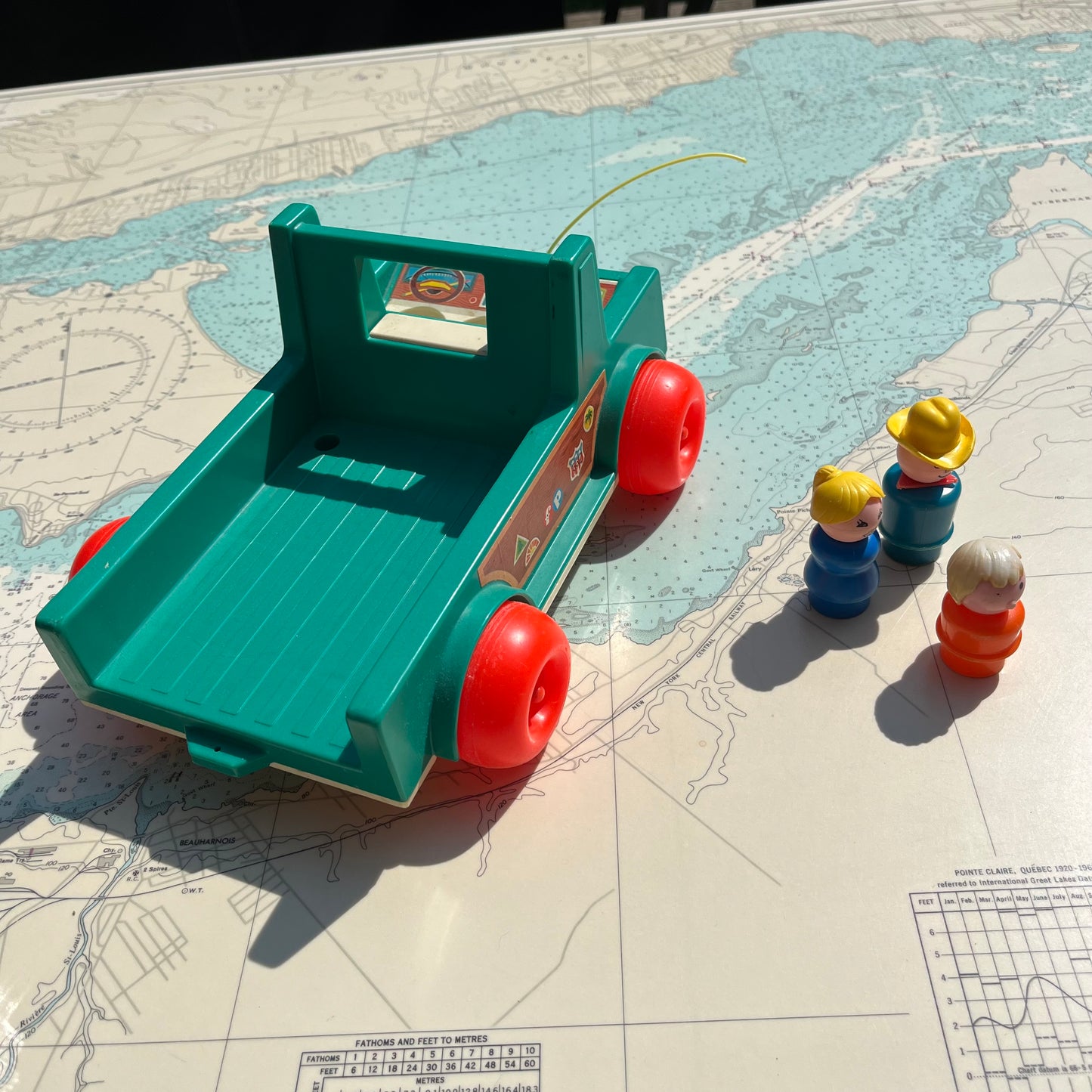 Vintage 70s Fisher Price Camper Truck and People