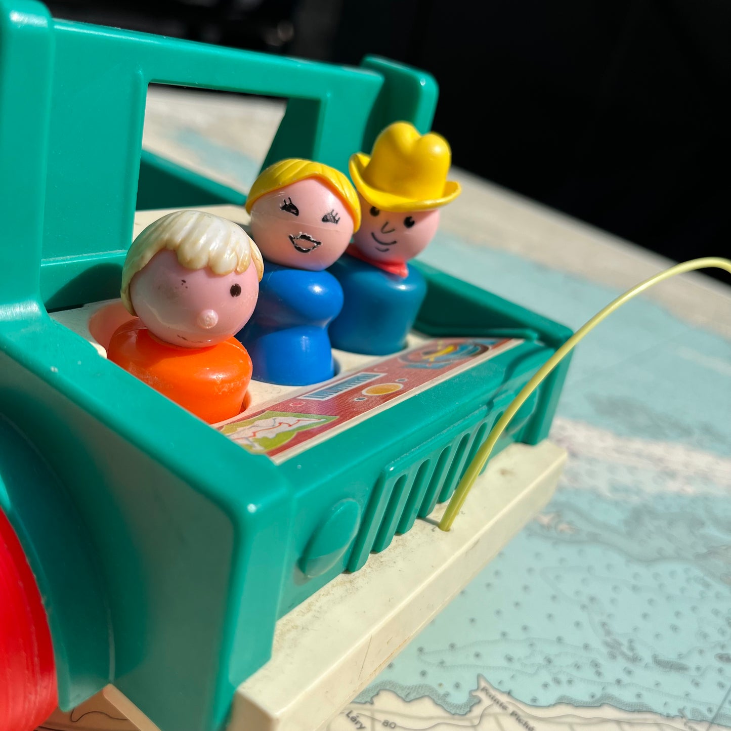 Vintage 70s Fisher Price Camper Truck and People