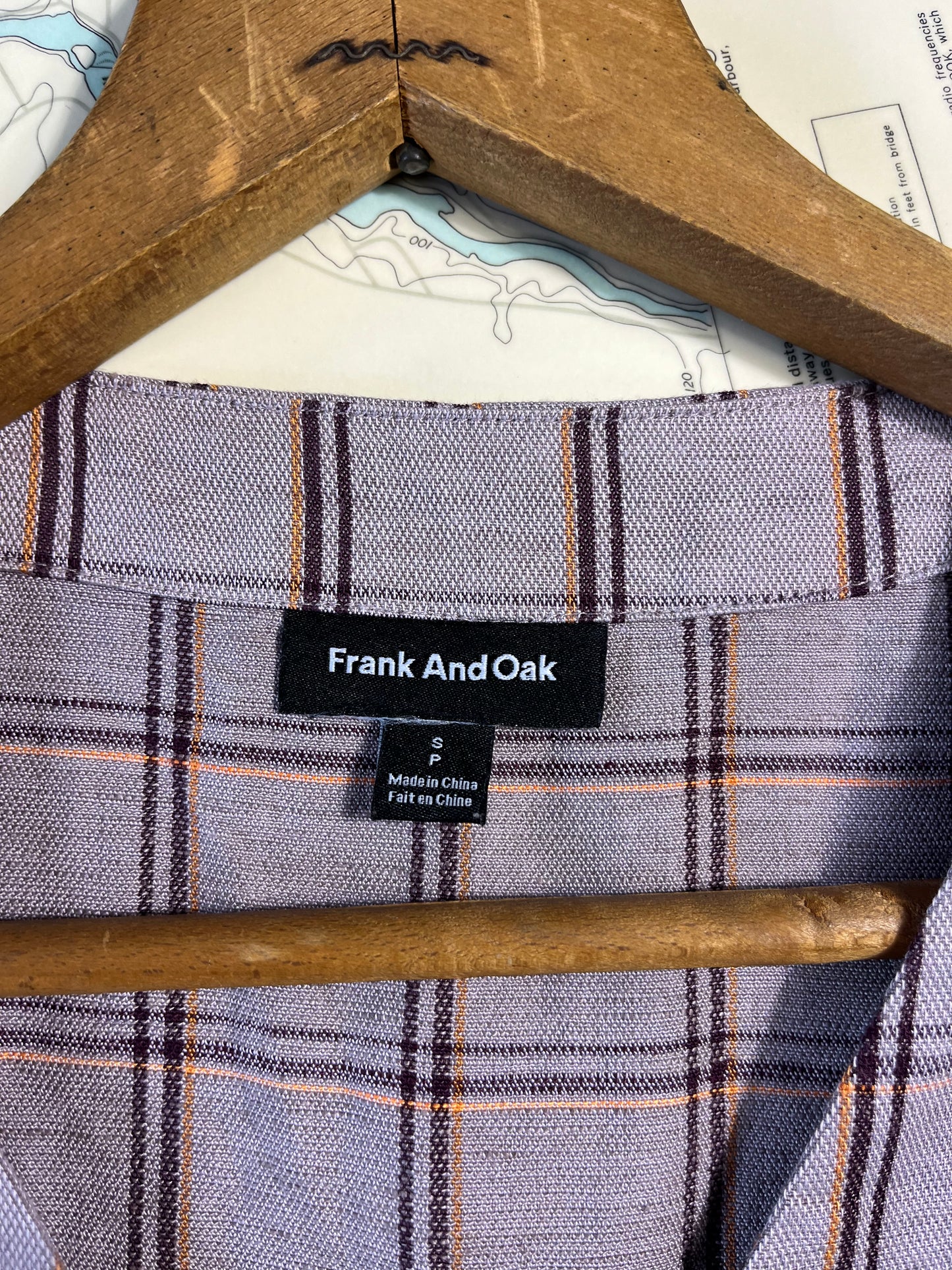Frank and Oak Purple Plaid Button Down Dress