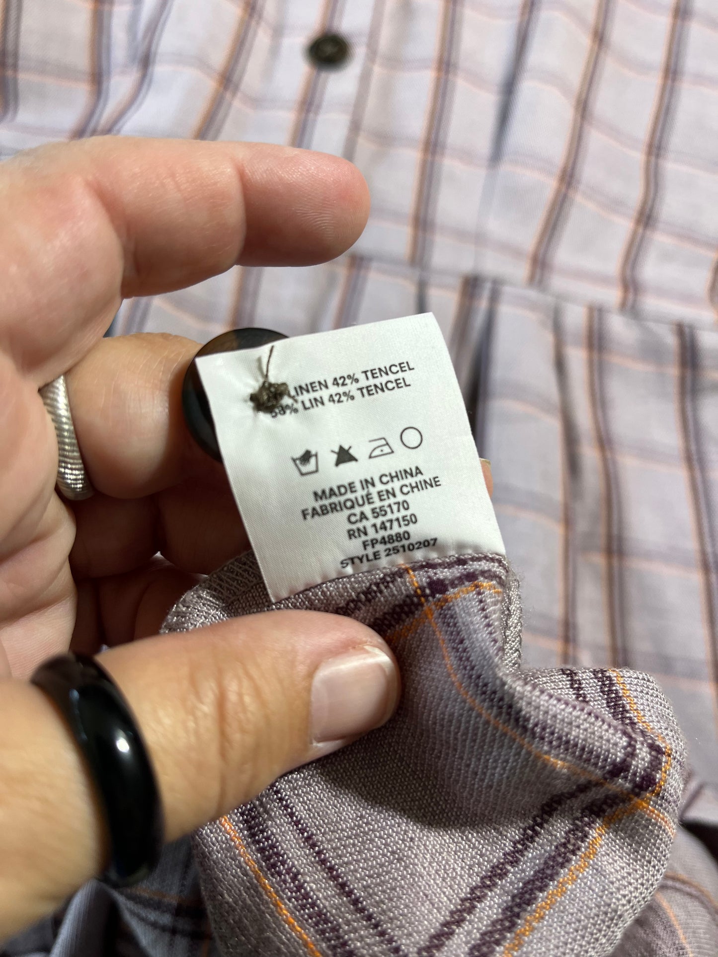 Frank and Oak Purple Plaid Button Down Dress