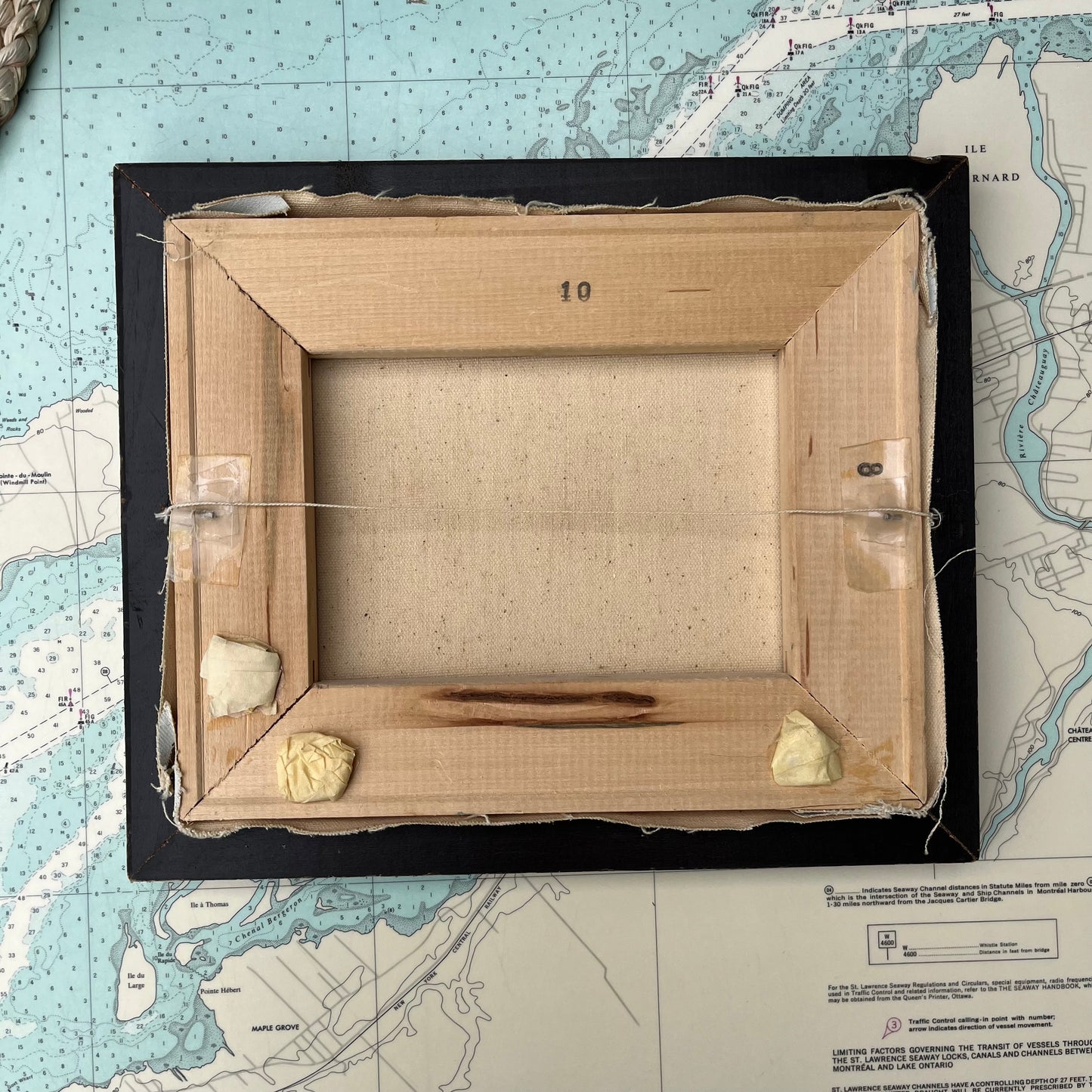 Vintage Framed Seascape Oil on Canvas Original Artwork