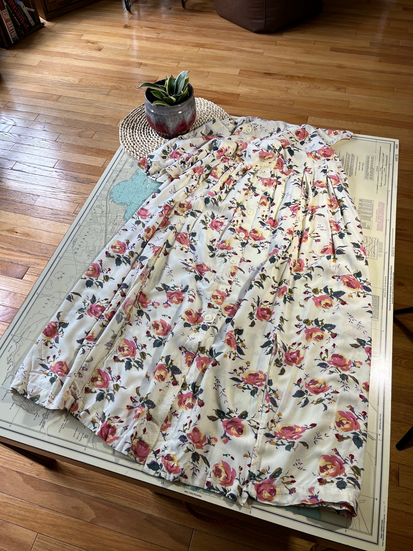 Vintage 90s Miss Honey Style Floral Dress