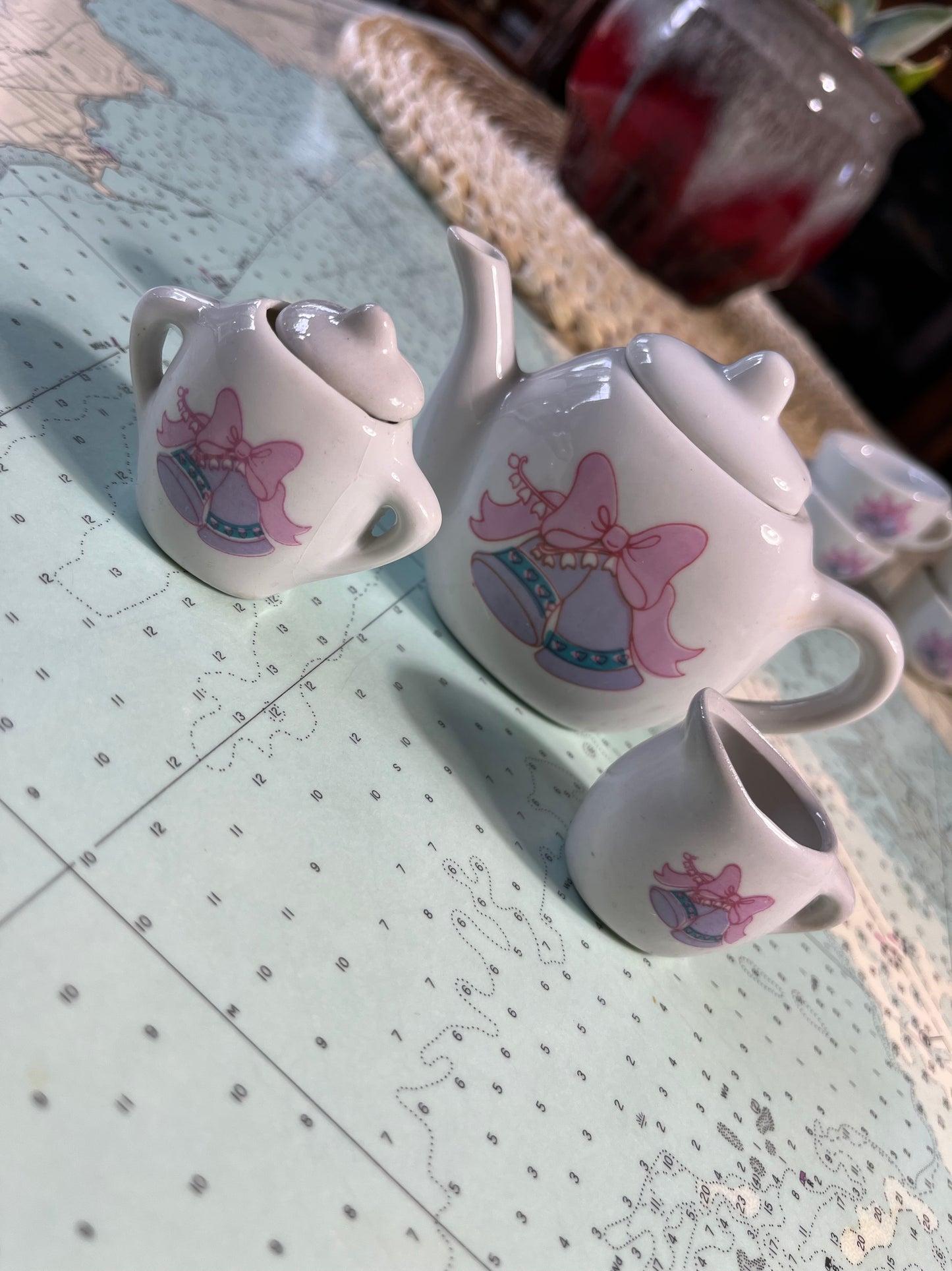 Vintage Ceramic Toy Tea Party Set