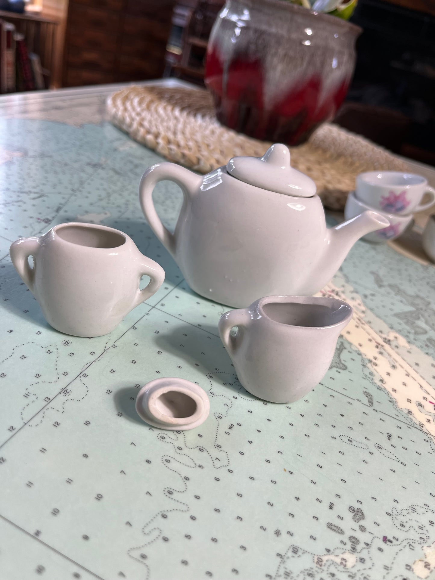 Vintage Ceramic Toy Tea Party Set