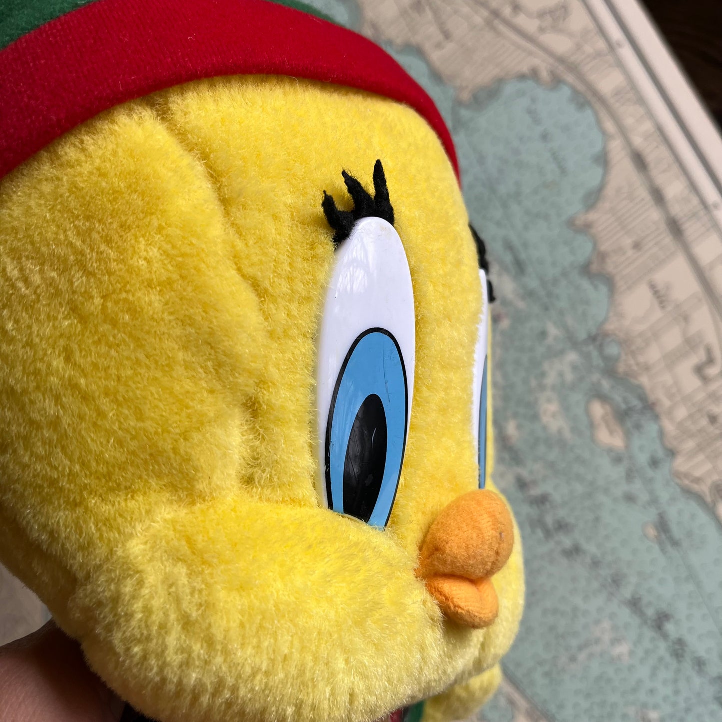 Vintage 1998 Tweety Bird Looney Tunes Elf Plush