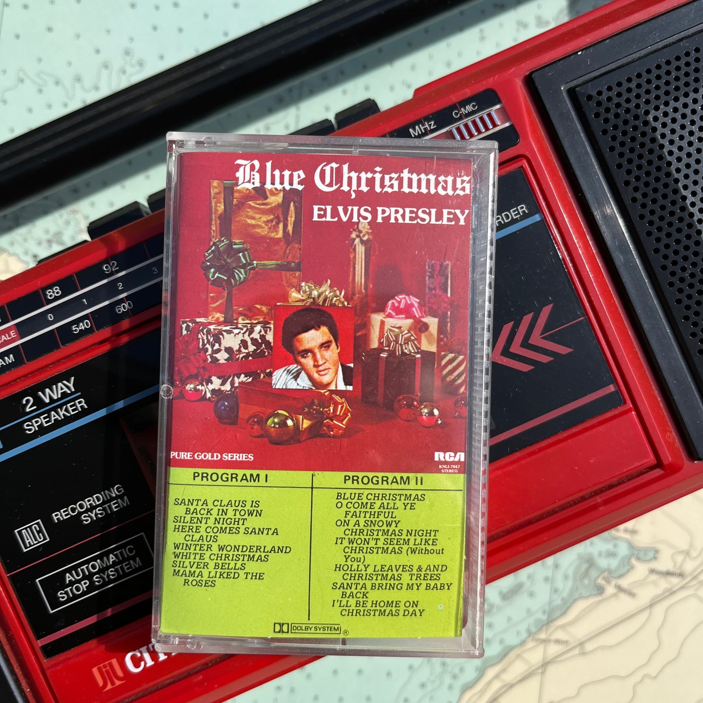 Vintage 1976 Blue Christmas Elvis Presley Cassette Tape