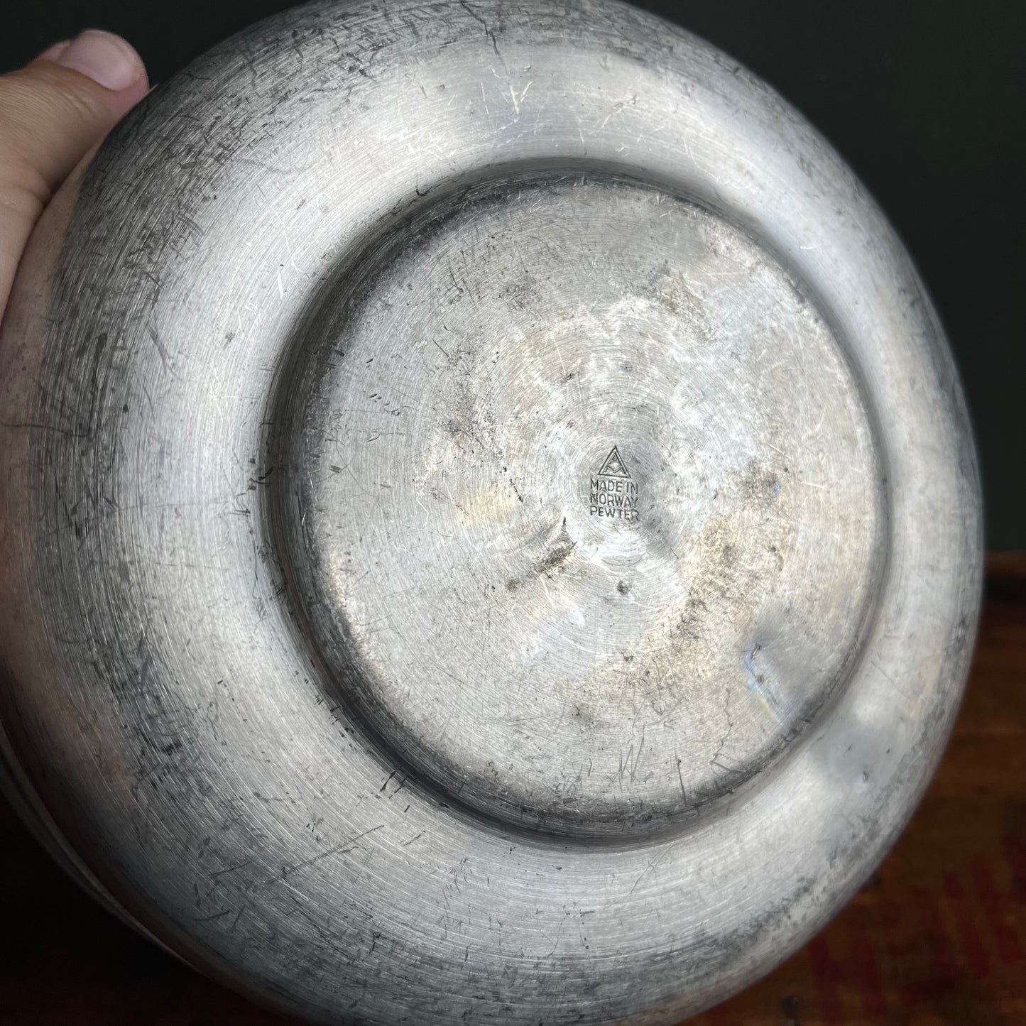 Vintage Nautical Selandia Norway Pewter Ship Bowl