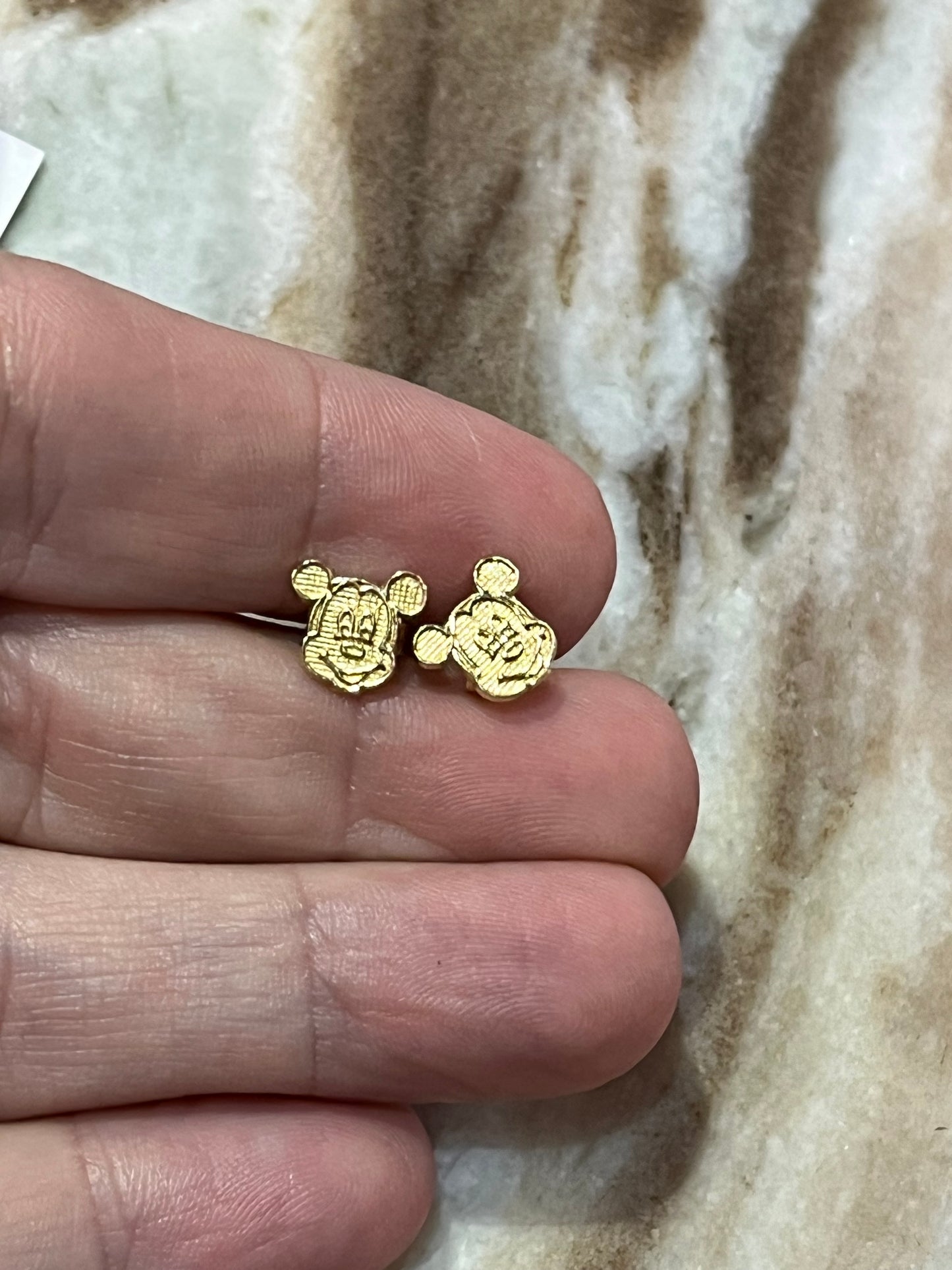 Vintage 1994 14k Gold Disney Mickey Mouse Stud Earrings