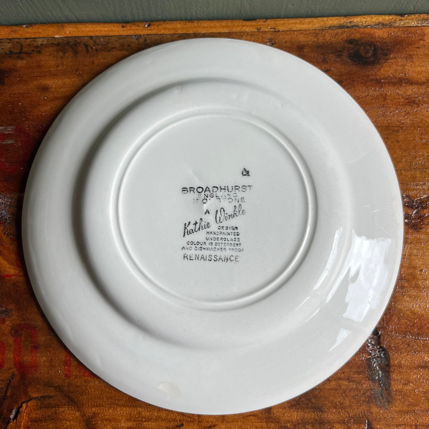 Vintage Kathie Winkle Ironstone Renaissance Side Plate