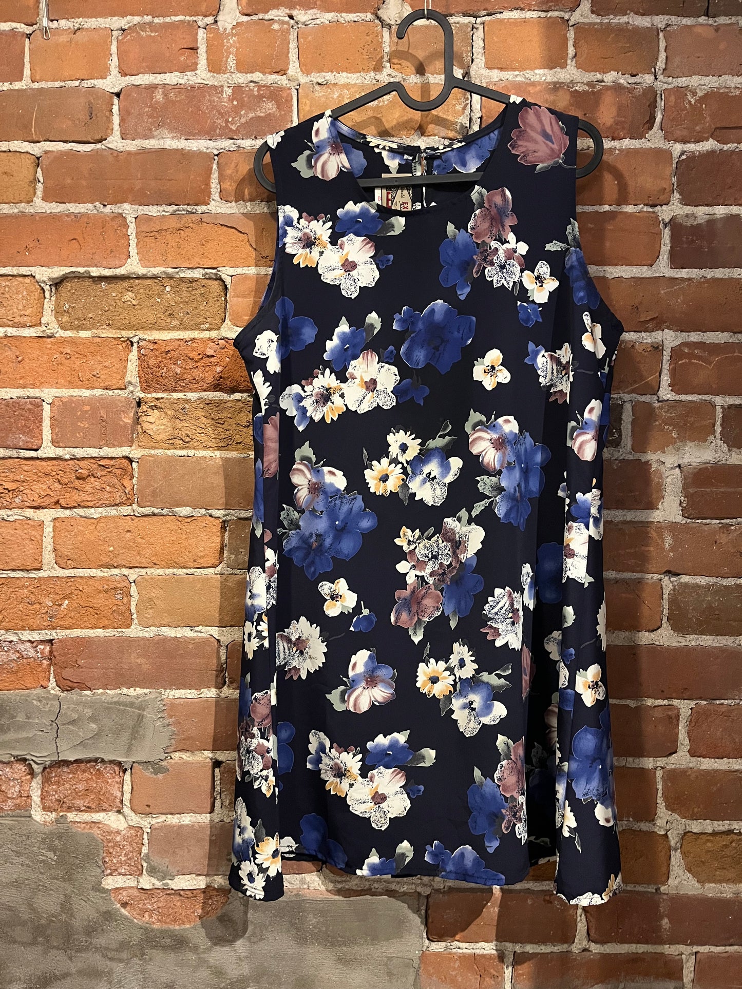 Vintage 90s Explosive Worldwide Dark Floral Dress