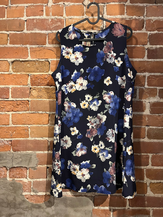 Vintage 90s Explosive Worldwide Dark Floral Dress