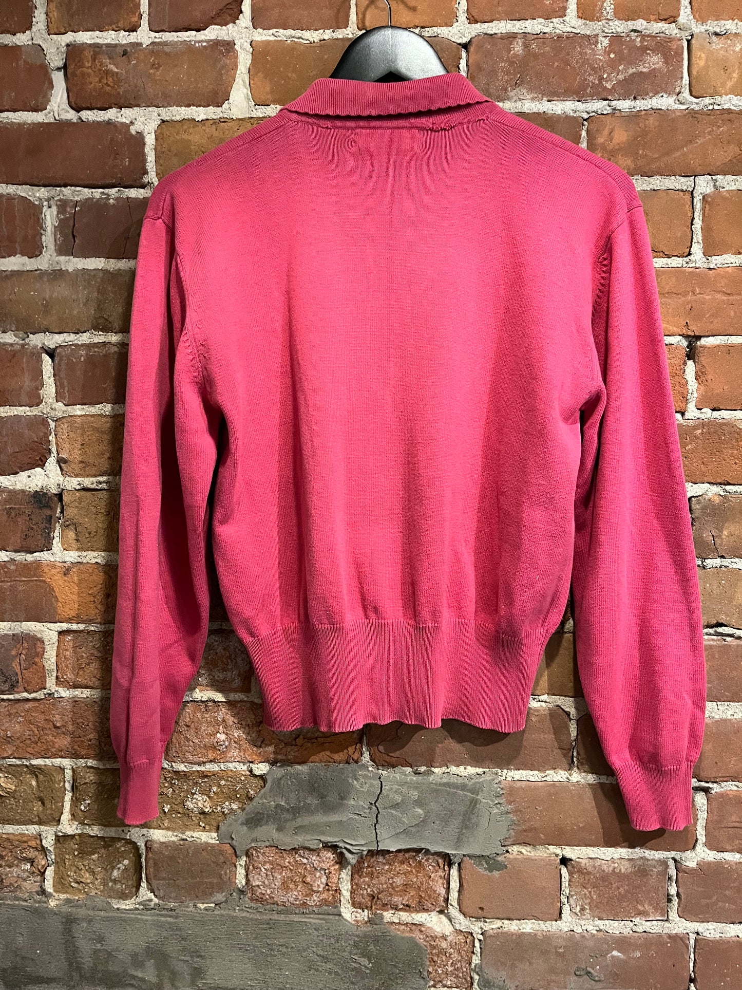 Vintage Aston Pink Knit Collared Sweater