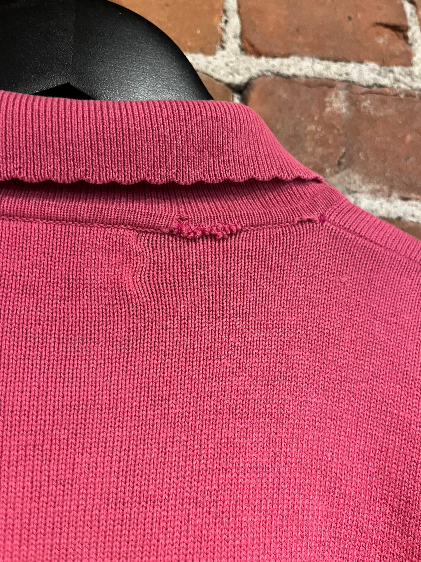 Vintage Aston Pink Knit Collared Sweater