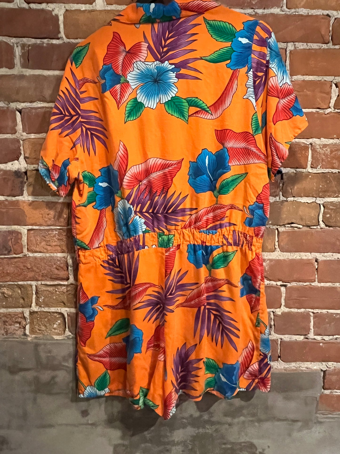 Vintage 70s That's Right Tropical Beach Romper