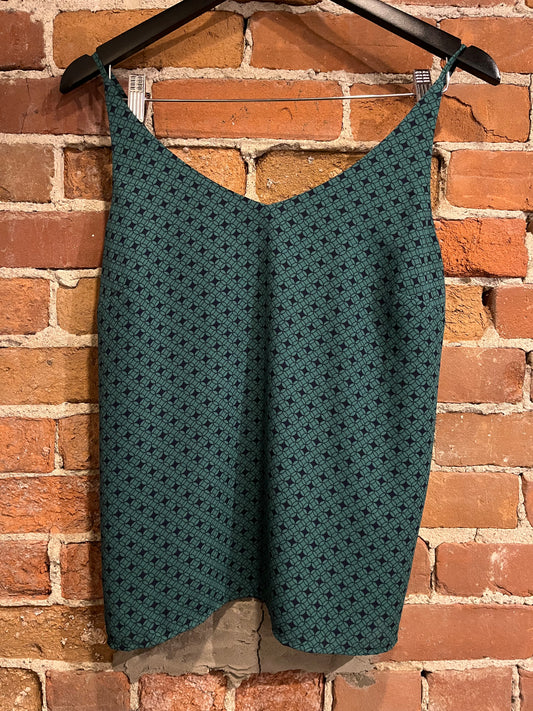 Green and Black Geometric Banana Republic Tank