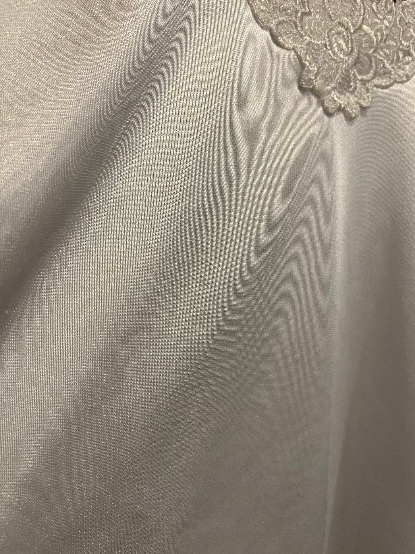 Vintage White Satin Lace Trimmed Camisole
