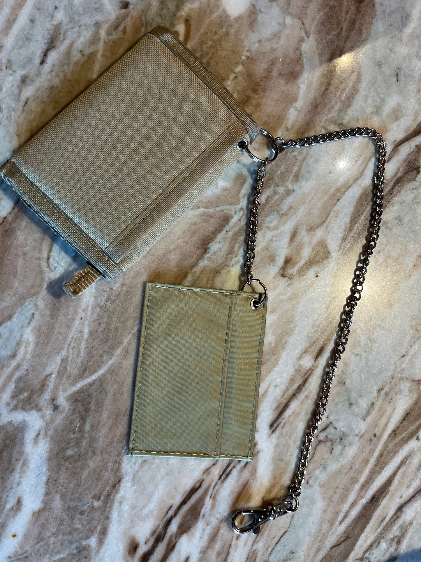 Vintage 90s Velcro Wallet with Chain