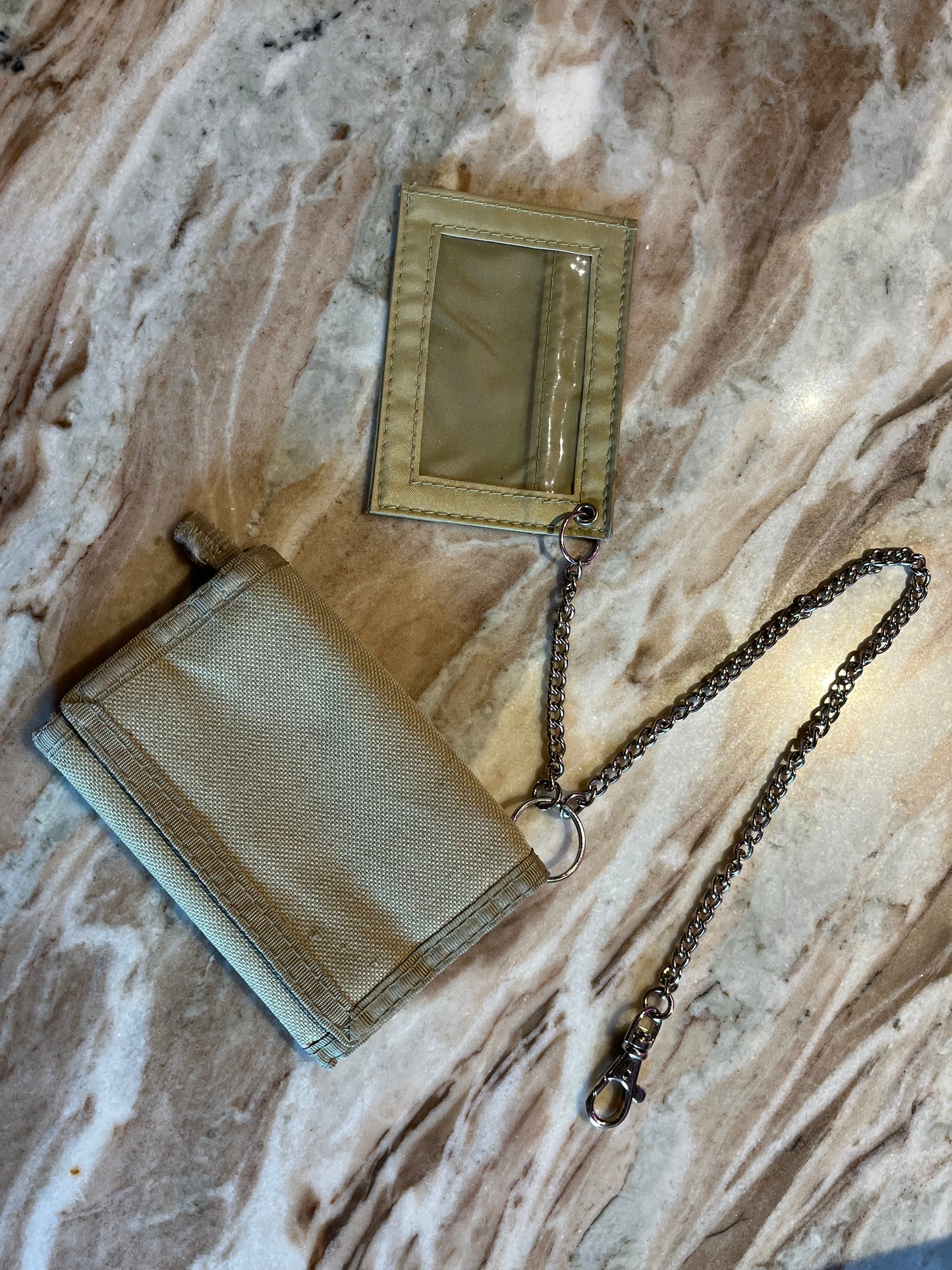 Vintage 90s Velcro Wallet with Chain