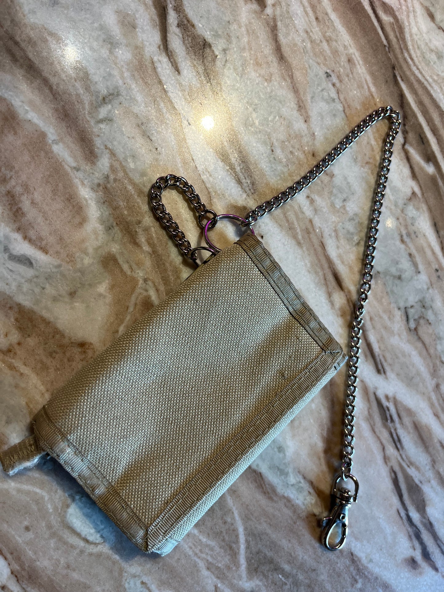 Vintage 90s Velcro Wallet with Chain