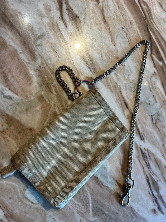 Vintage 90s Velcro Wallet with Chain