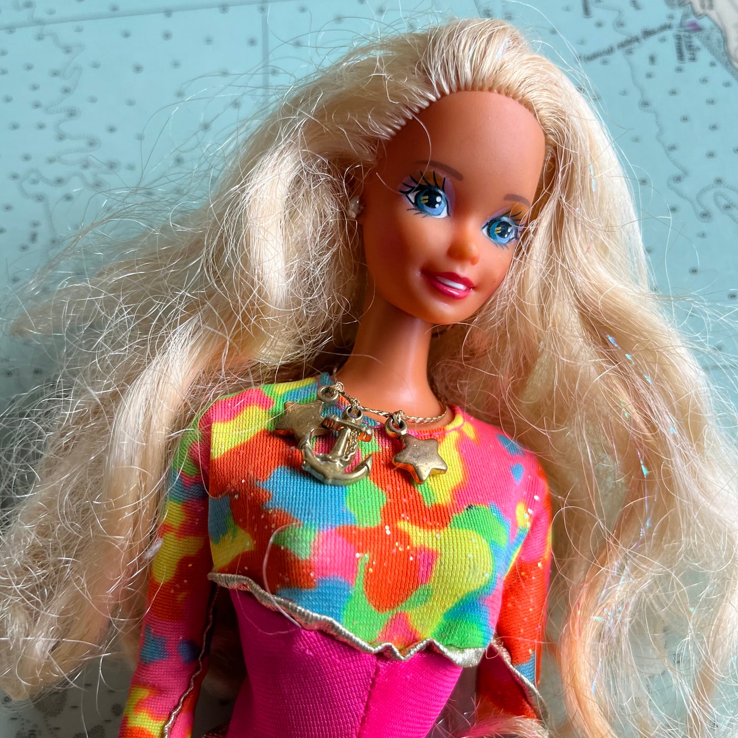 Vintage 90s Sunsation Barbie - with ‘90s Ski Suit Outfit