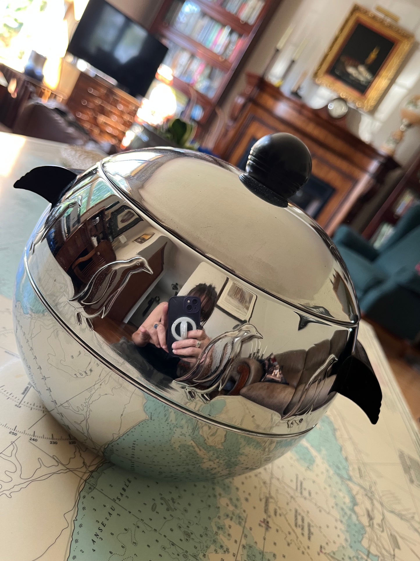 Vintage 50s West Bend Aluminum Penguin Ice Bucket
