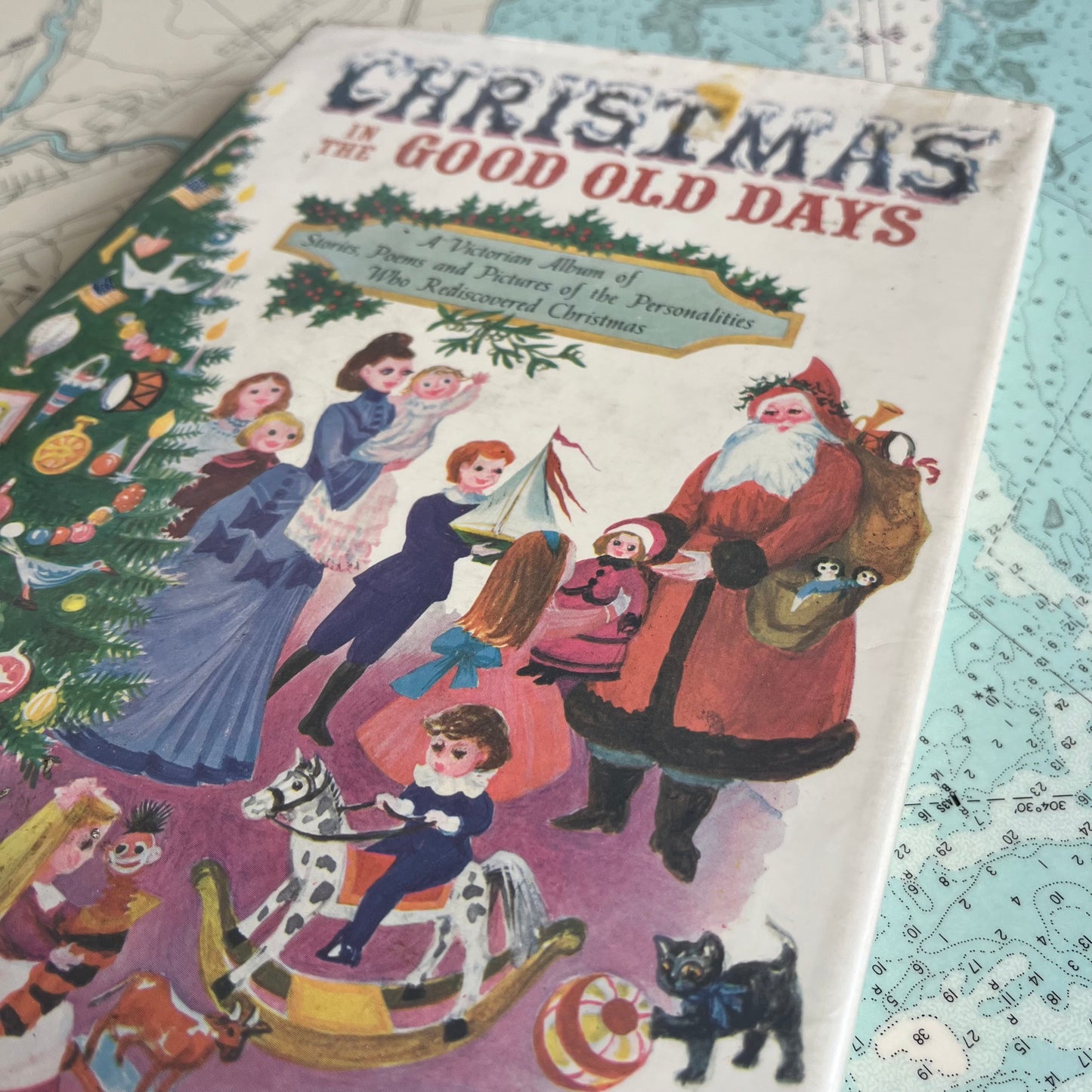 Vintage 1961 Christmas in the Good Old Days Hardcover Book