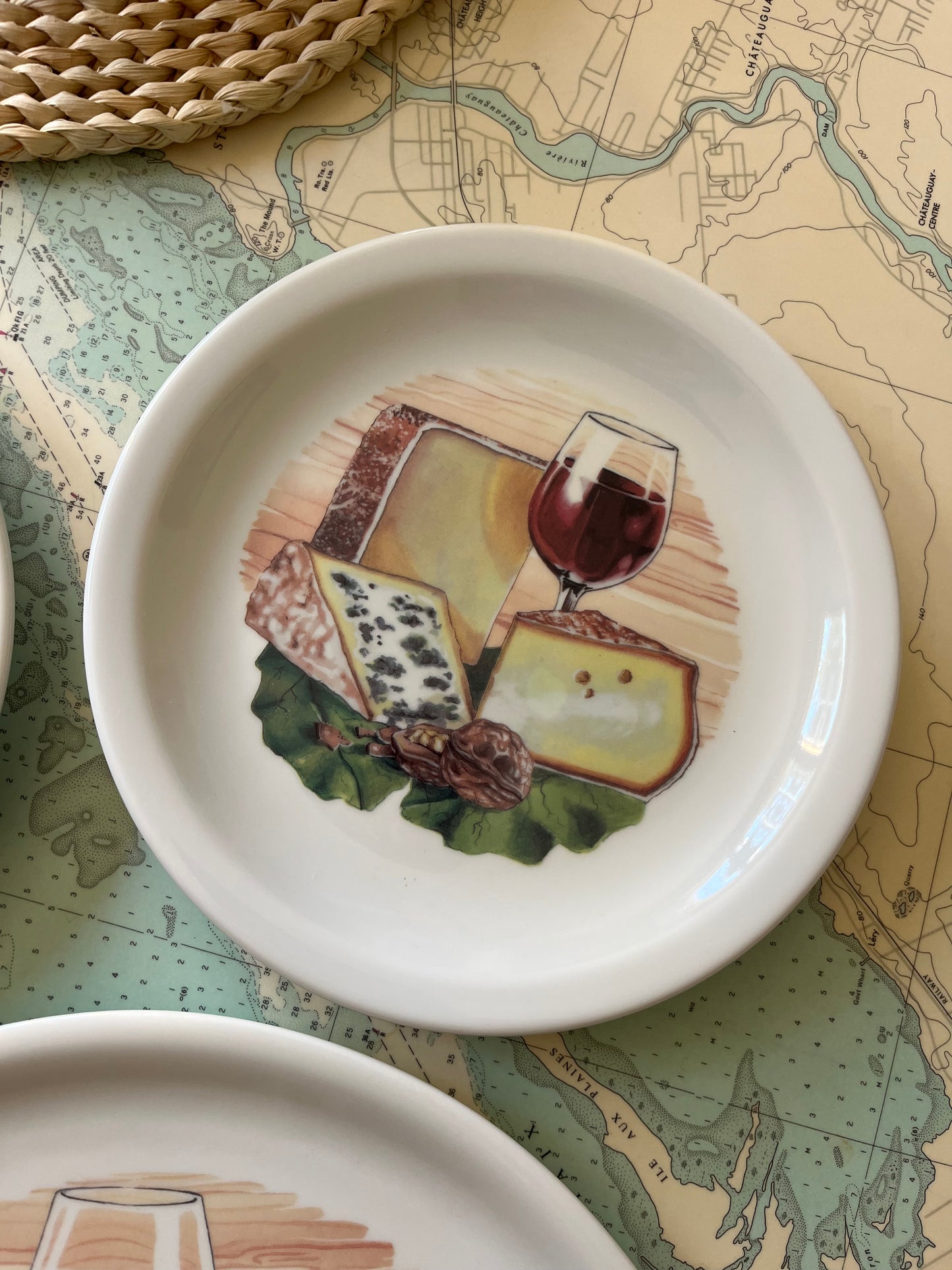 Vintage Set of Three Lubiana Cheese Plates