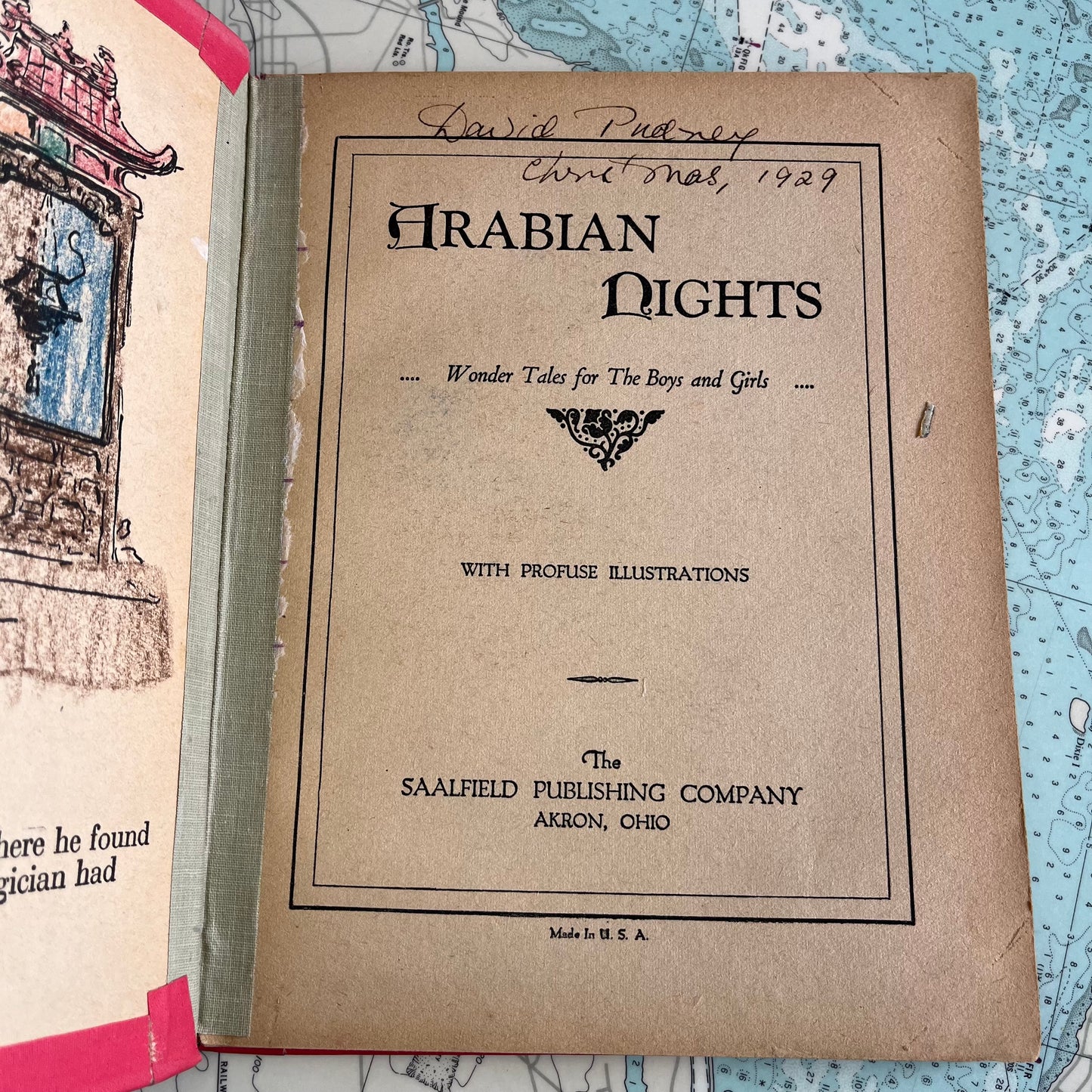 Vintage 1920's Arabian Nights Wonder Tales for Boys and Girls