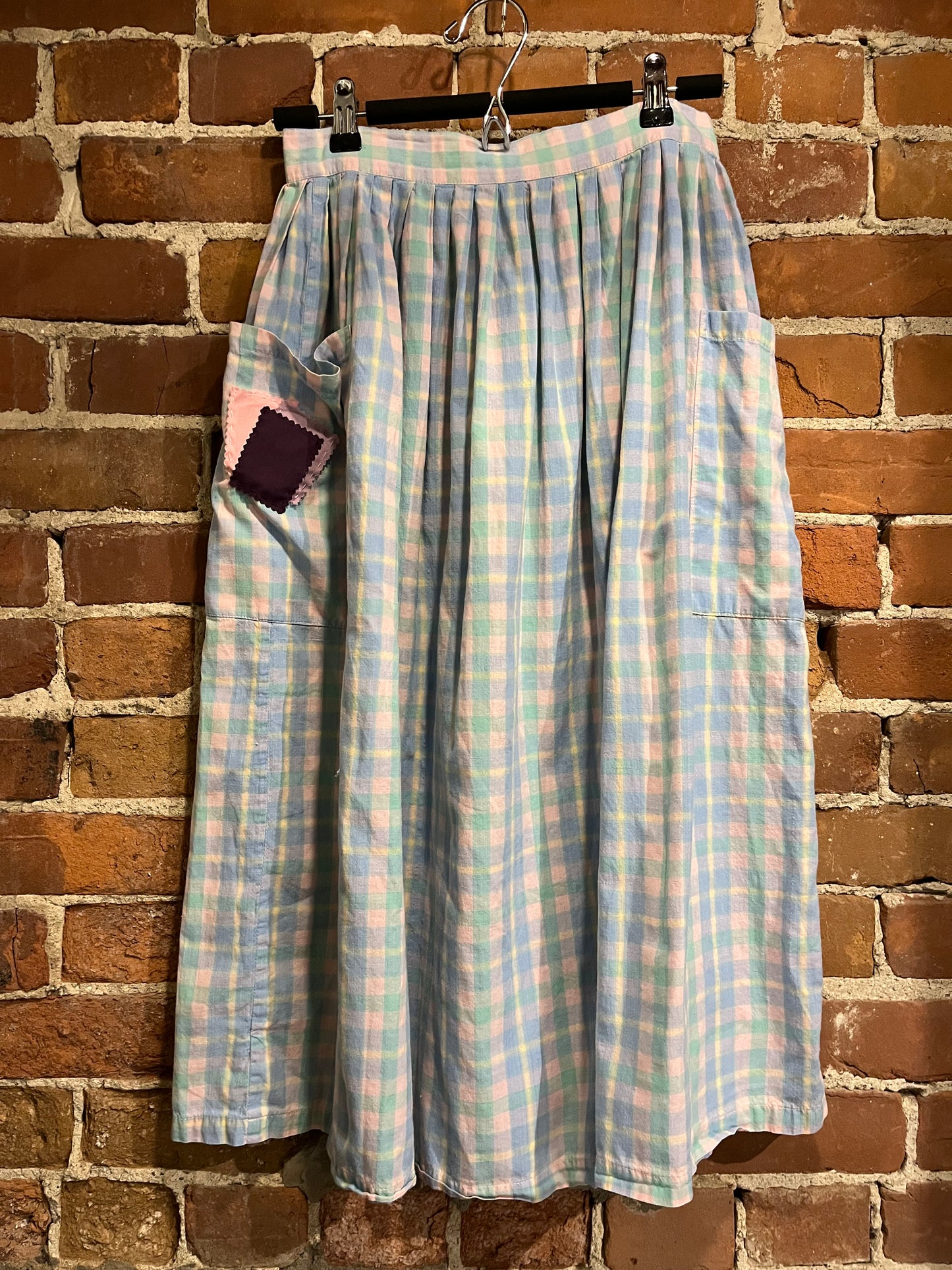 Vintage 90s San Francisco Pastel Plaid Skirt