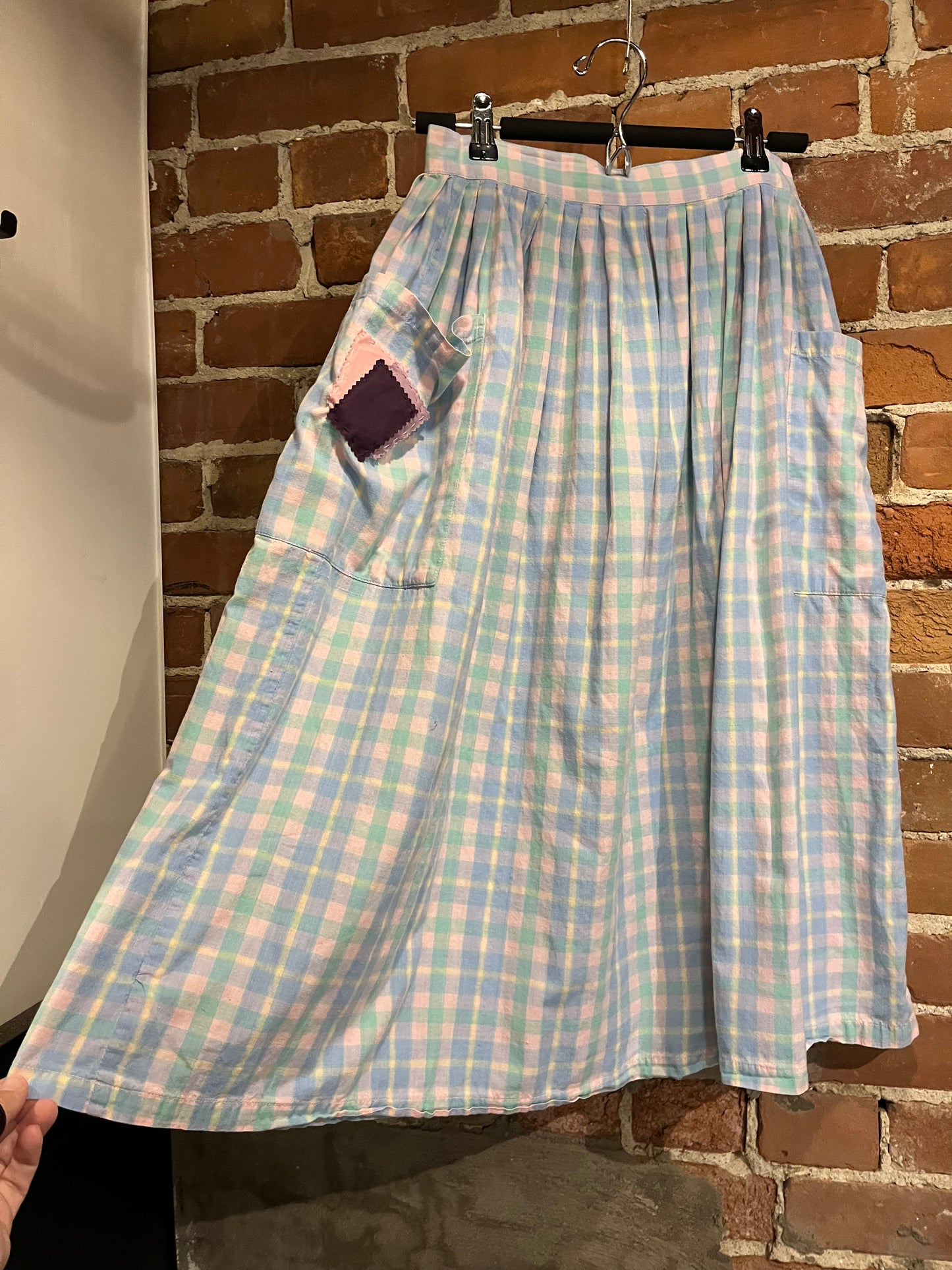 Vintage 90s San Francisco Pastel Plaid Skirt