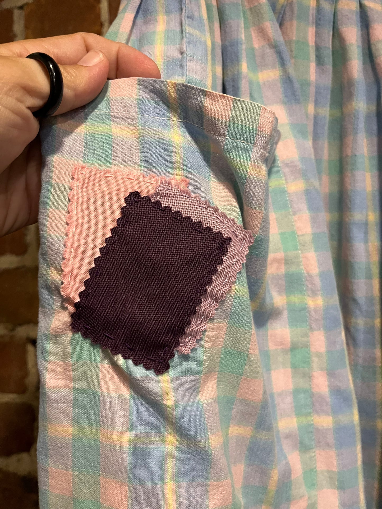 Vintage 90s San Francisco Pastel Plaid Skirt