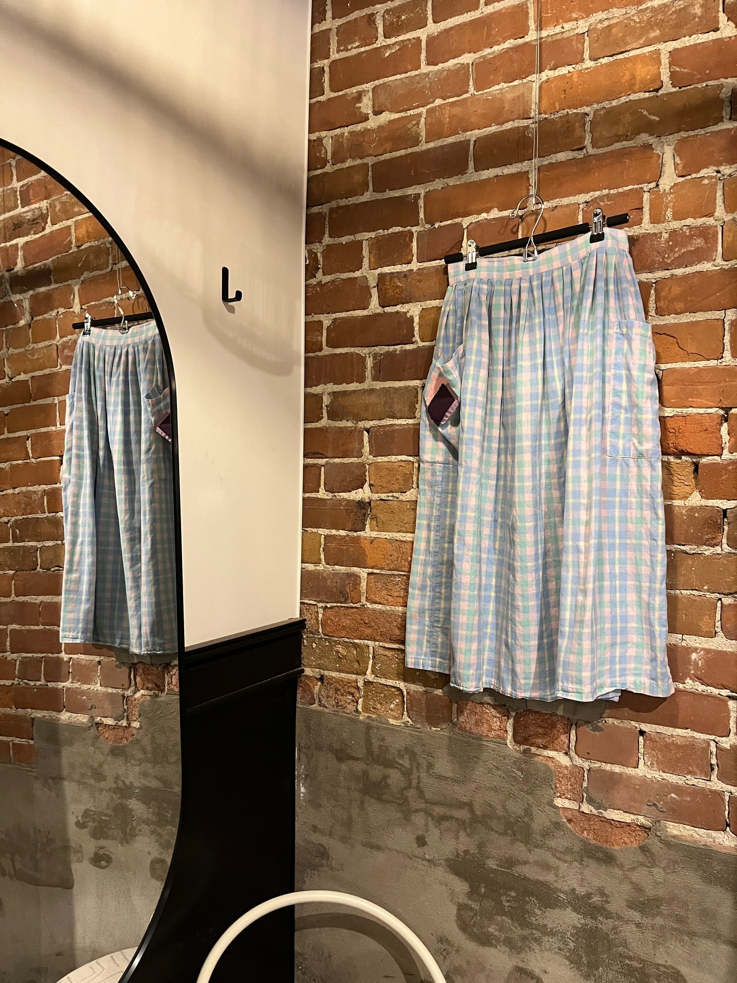 Vintage 90s San Francisco Pastel Plaid Skirt