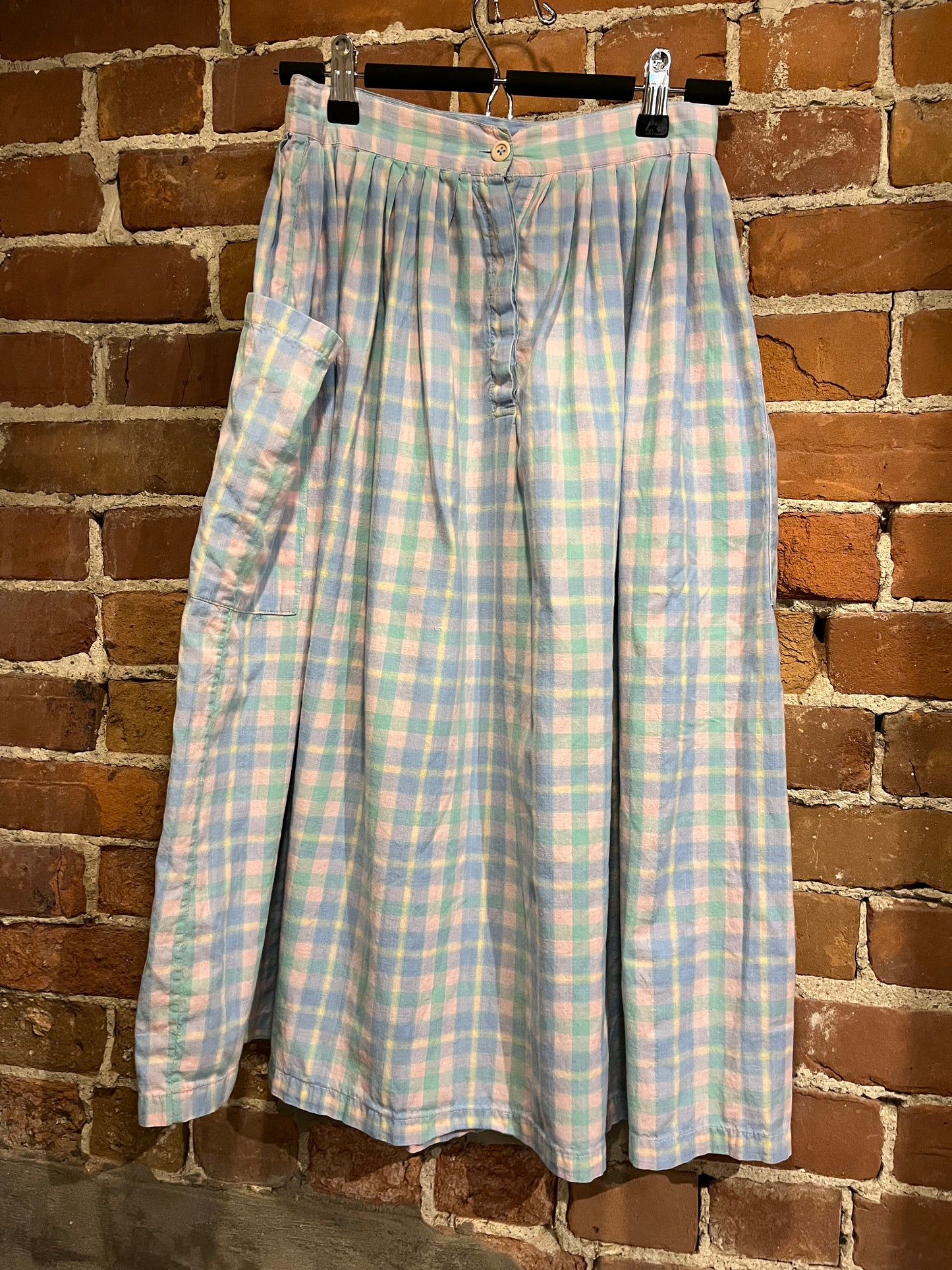 Vintage 90s San Francisco Pastel Plaid Skirt