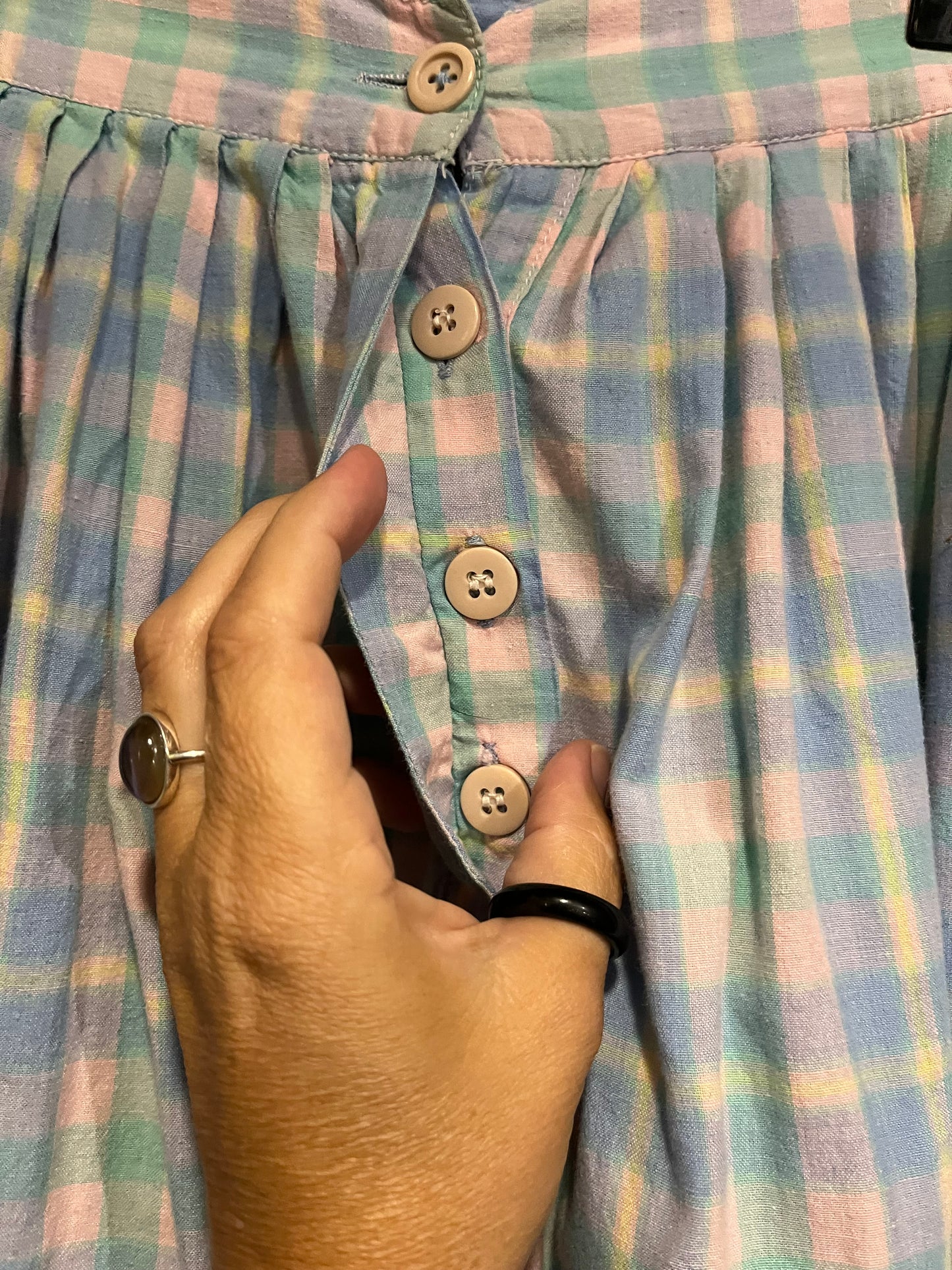 Vintage 90s San Francisco Pastel Plaid Skirt