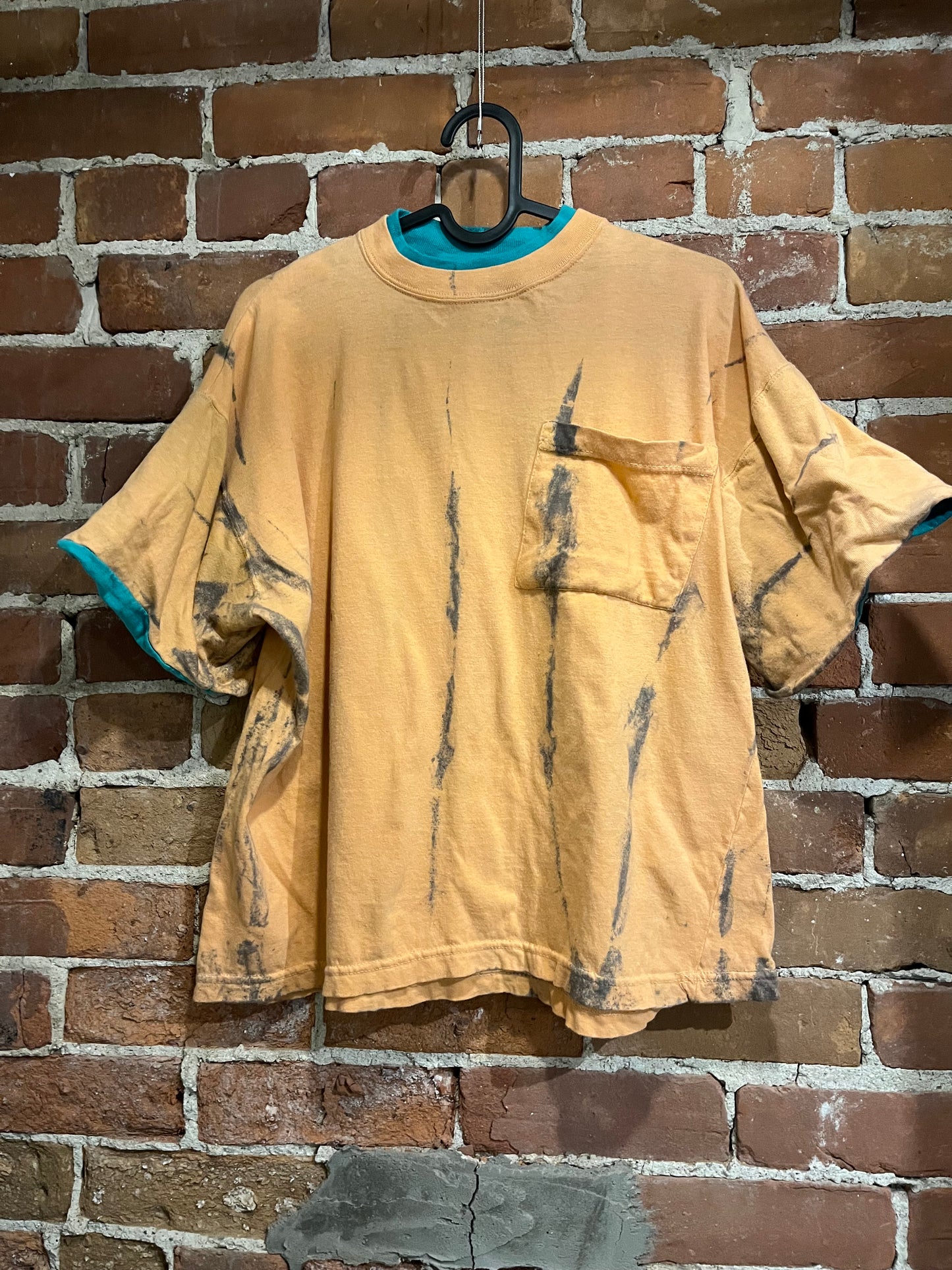 Vintage Land 'n Sea Tie Dyed Layered Look Tee Shirt