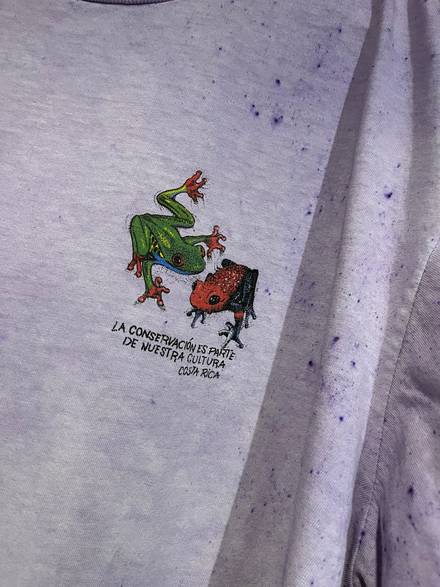 Vintage Save the Rainforest Costa Rica Graphic Tie Dye Tee Shirt