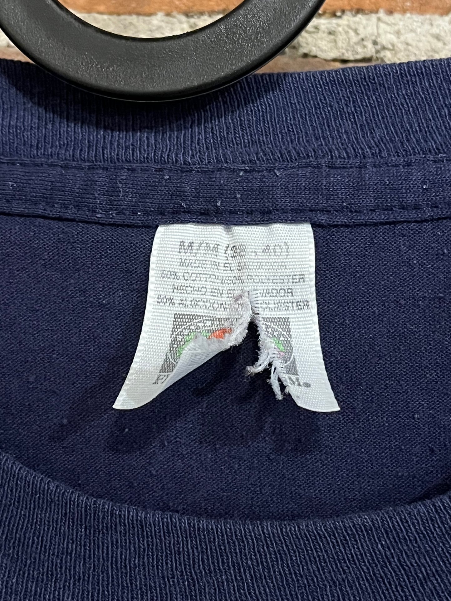 Vintage Navy Fruit of the Loom Pocket Tee Shirt