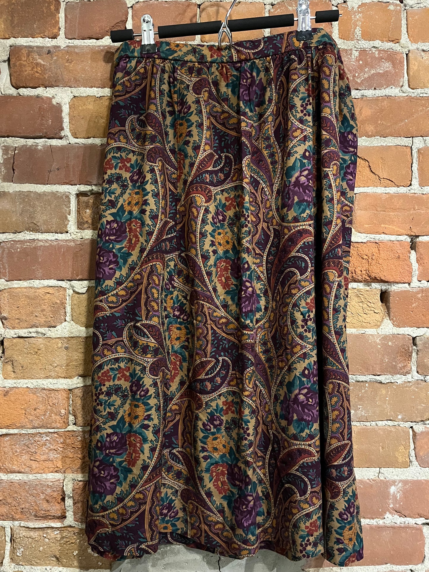 Vintage Alfred Dunner Paisley Botanical Pattern Skirt